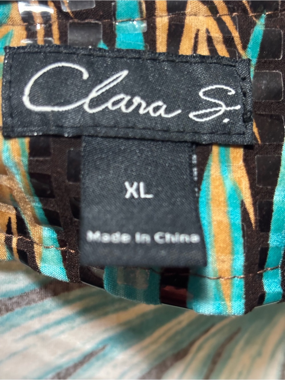 CLARA S (Clara Sunwoo) Tropical Sequin-Wet Look Jacket - Picture 6 of 6